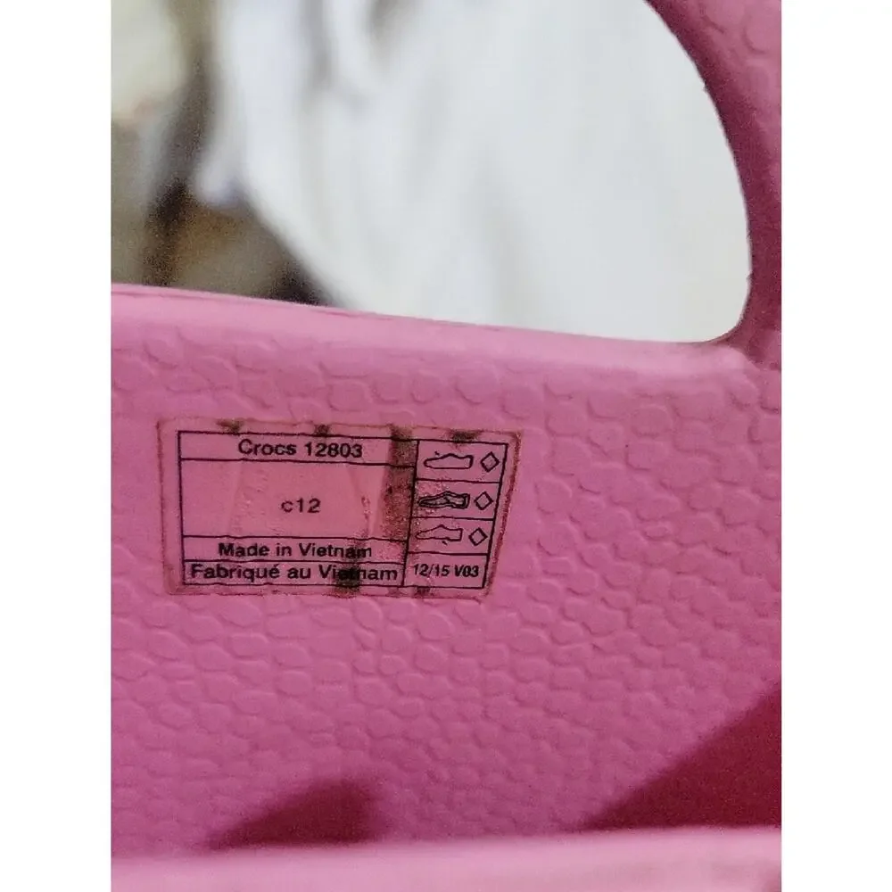 CROCS Kids Pink Waterproof Handle It Rain Boots Sz 12, Outdoor